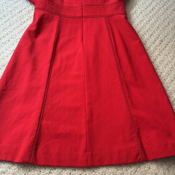 Tory Burch Women's Red Wool Sleeveless Sheath Dress Size 6 - Picture 7 of 14